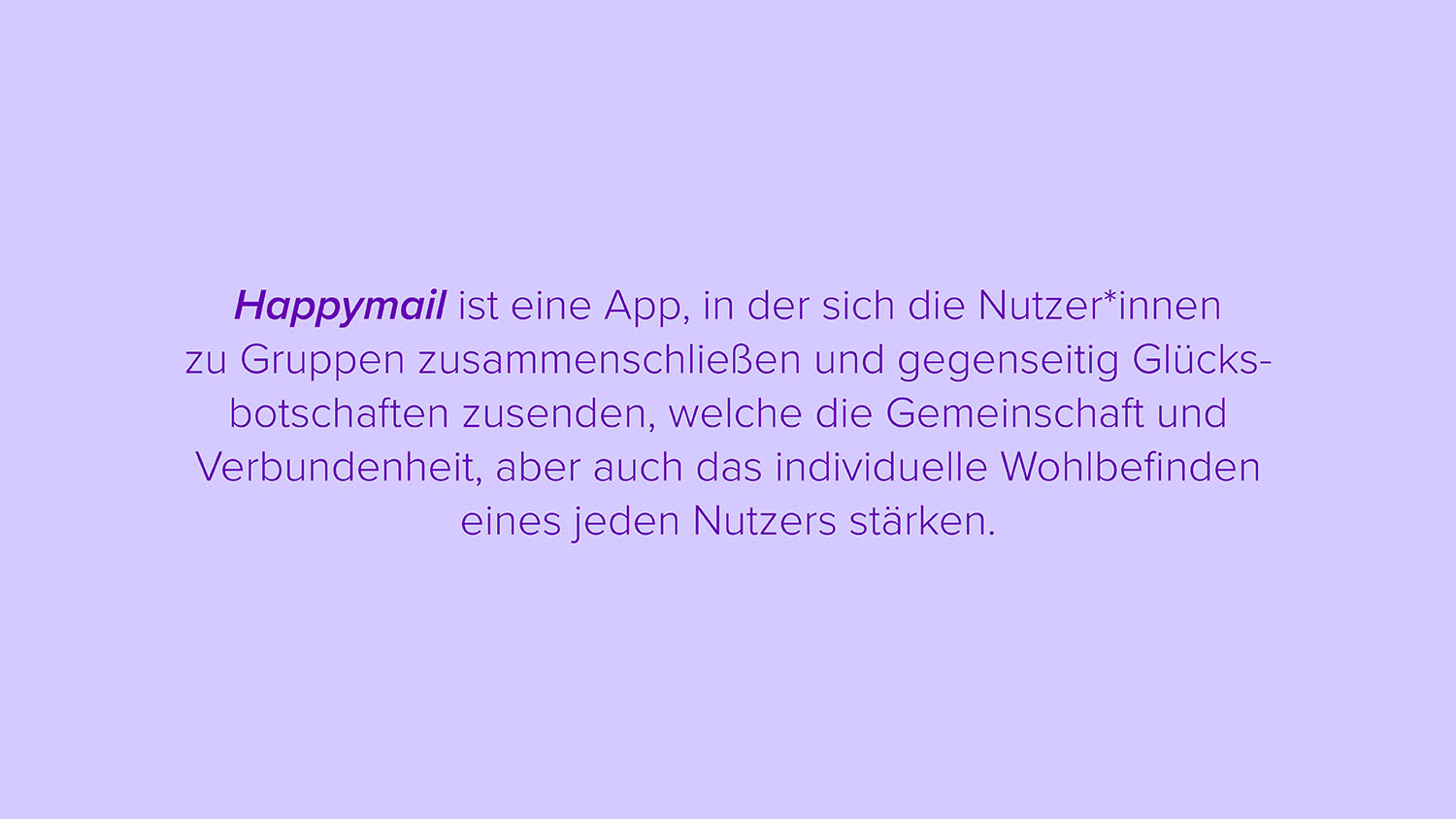 'Happymail' App Beschreibung