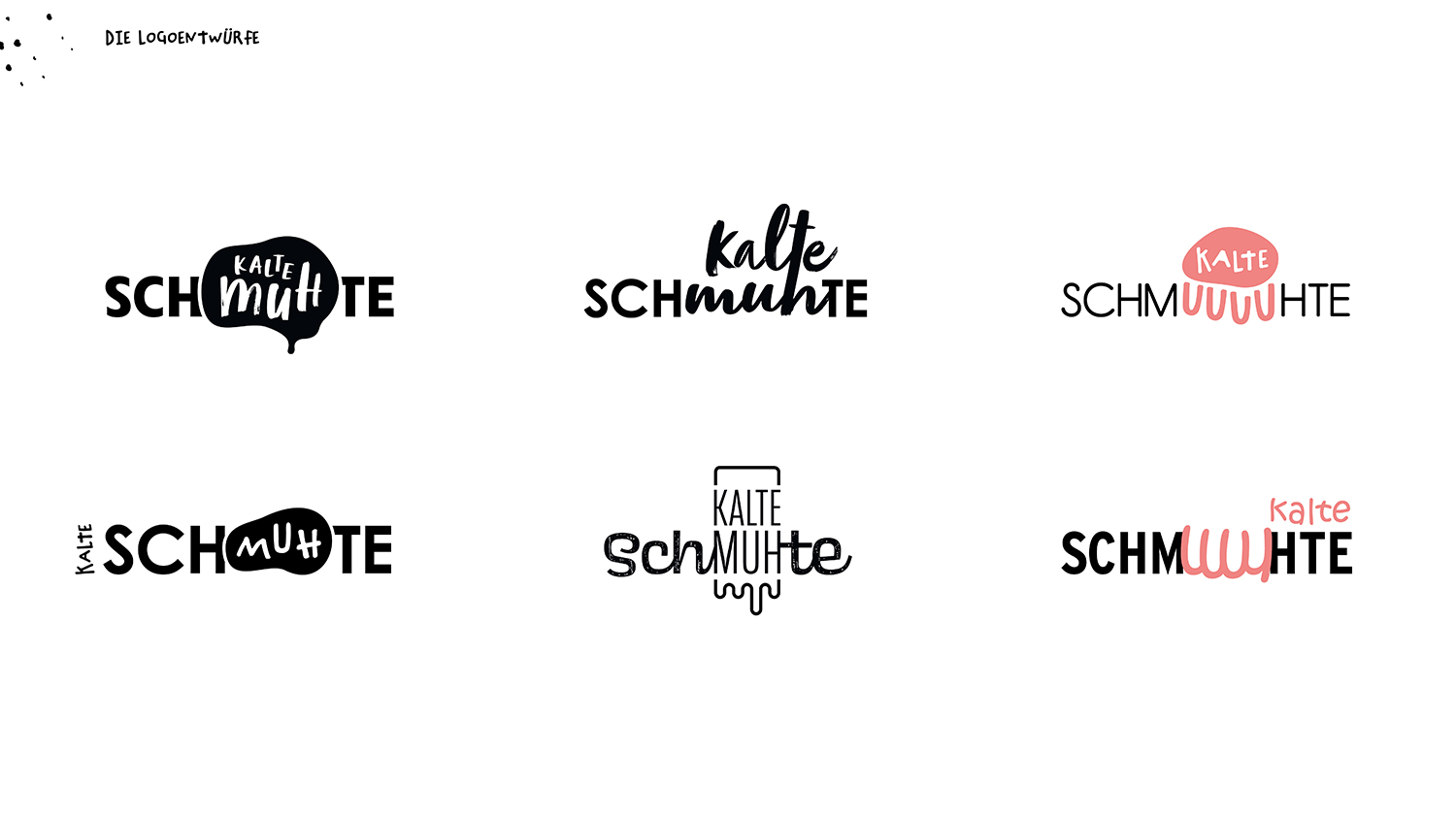 Logoentwürfe für die 'Kalten SchMUHte'