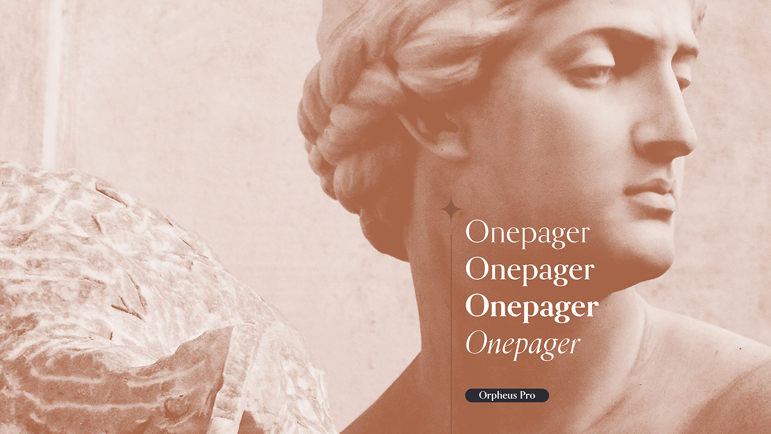 Schriftmuster-Onepager der Schrift Orpheus Pro